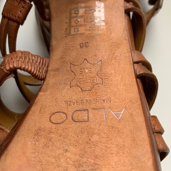 Aldo leather strappy 4” heeled sandals - Picture 5 of 7